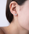Pave Butterfly Threader Earrings