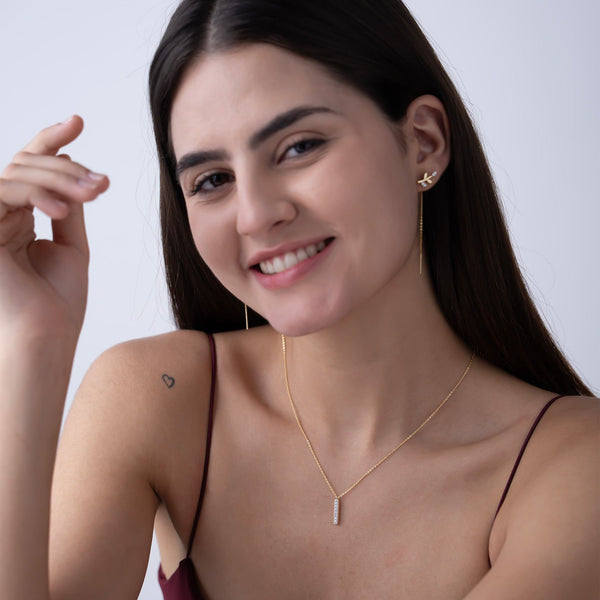 Sleek Pave Bar Pendant