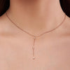 Linear Crystal Drop Necklace