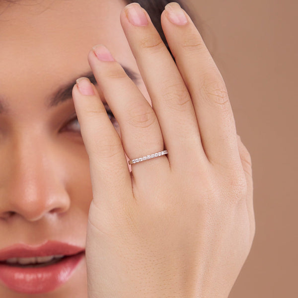 Half Eternity Stacking Ring