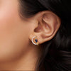 Blue Bird Crescent Studs
