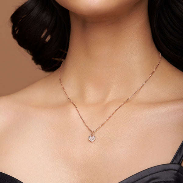 Classic Pave Heart Necklace