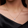 Cushion Halo Solitaire Necklace