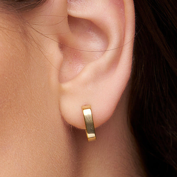 Sleek Rectangular Open Hoops