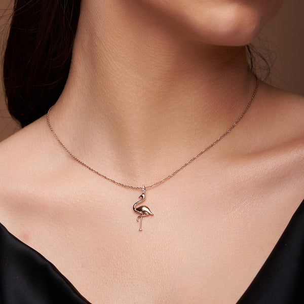 Golden Flamingo Necklace