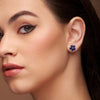 Royal Blue Floral Studs