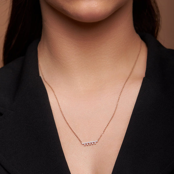 Starry Drop Bar Necklace