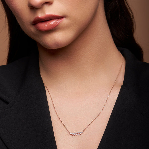 Starry Drop Bar Necklace