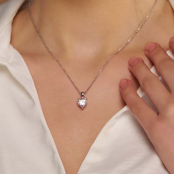 Solitaire Heart Necklace