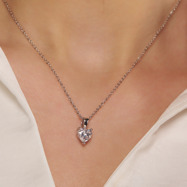 Solitaire Heart Necklace