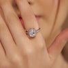 Cushion Halo Pave Ring