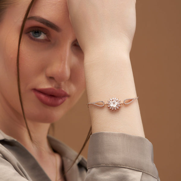 Mother of Pearl Floral Halo Bracelet