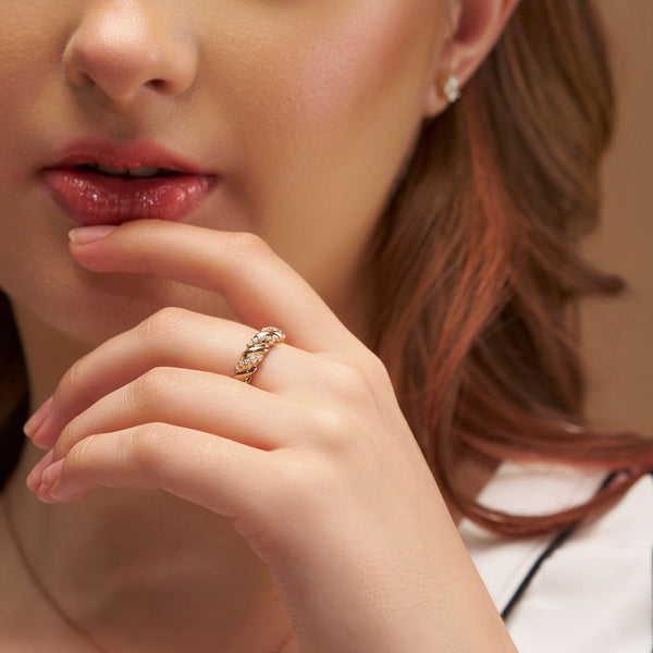 Pave Twisted Ring