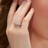 Wide Pave Domed Band Ring