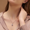 Tiered Halo Solitaire Necklace