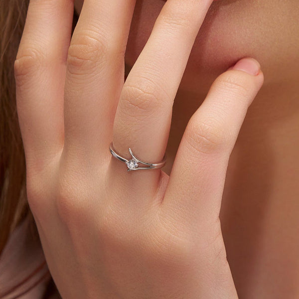 Wrap Solitaire Minimal Ring