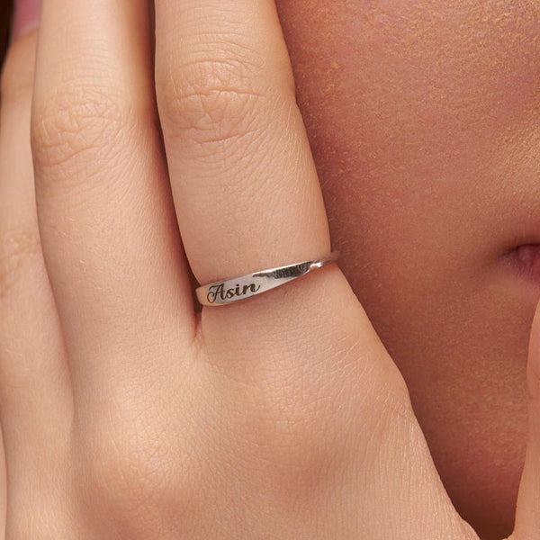 Minimal Personalized Name Ring