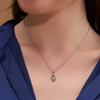Twisted Flame Solitaire Necklace
