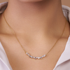 Alternating Baguette Curve Necklace