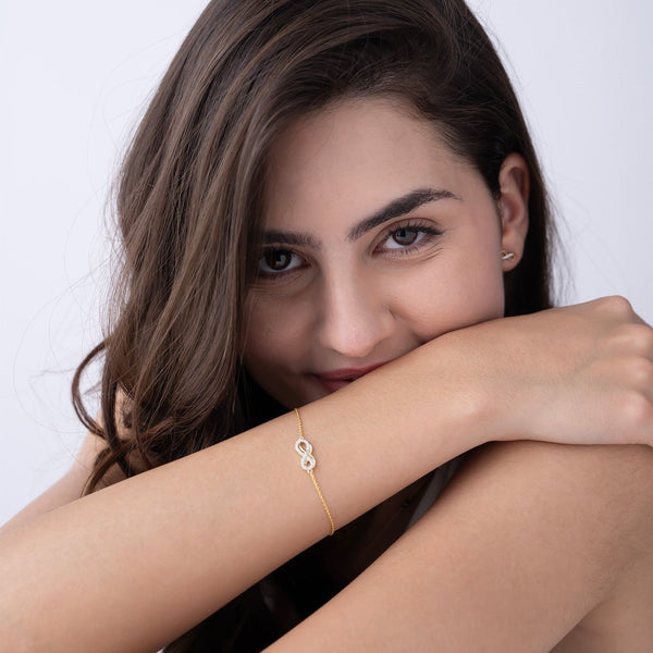 Pave Twisted Infinity Bracelet