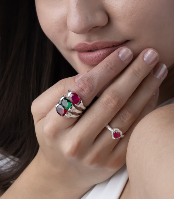 Oval Cabochon Statement Ring