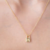 Initial A Padlock Charm Necklace