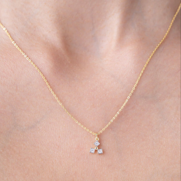 Dainty Geometric Cluster Pendant
