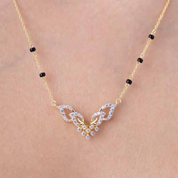 Elegant Leaf Wing Modern Mangalsutra