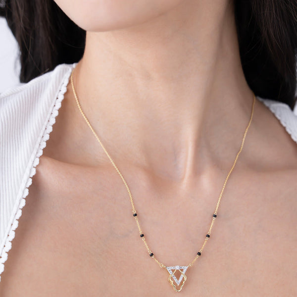 Geometric Interlock Modern Mangalsutra
