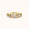 Pave Link Chain Ring