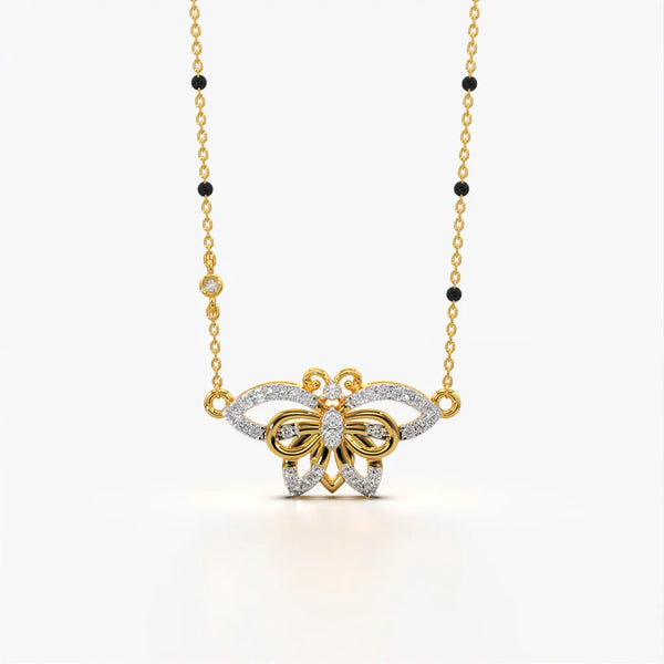 Sparkling Butterfly Modern Mangalsutra