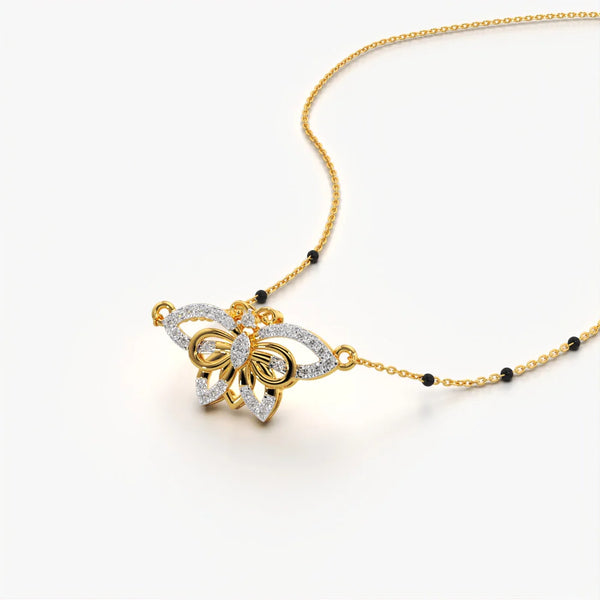 Sparkling Butterfly Modern Mangalsutra