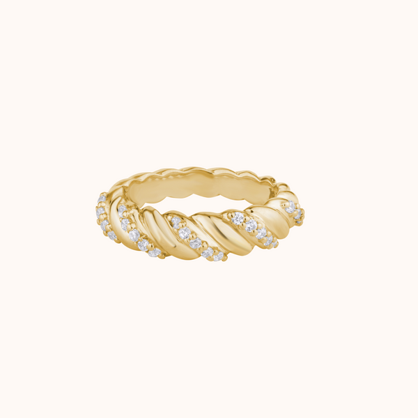 Pave Twisted Ring