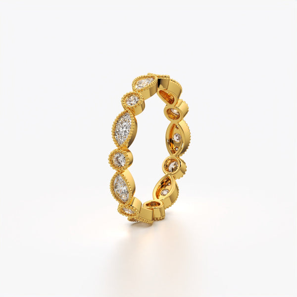 Marquise & Round Vintage Eternity Band