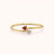 Red & White Heart Open Bangle