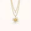 Celestial Sunburst Layered Necklace