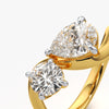 Pear & Round Duo Ring