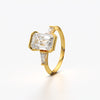 Bezel Set Emerald Cut & Baguette Ring