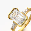 Bezel Set Emerald Cut & Baguette Ring