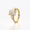 Radiant Cut Trilogy Pave Ring