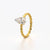 Twisted Rope Pear Solitaire Ring