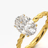 Oval Rope Solitaire Ring