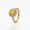 Yellow Double Halo Ring