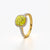 Yellow Cushion Halo Pave Ring