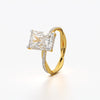 Radiant Solitaire Twisted Pave Ring