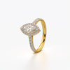 Marquise Halo Pave Ring