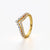 Double Line Chevron Ring