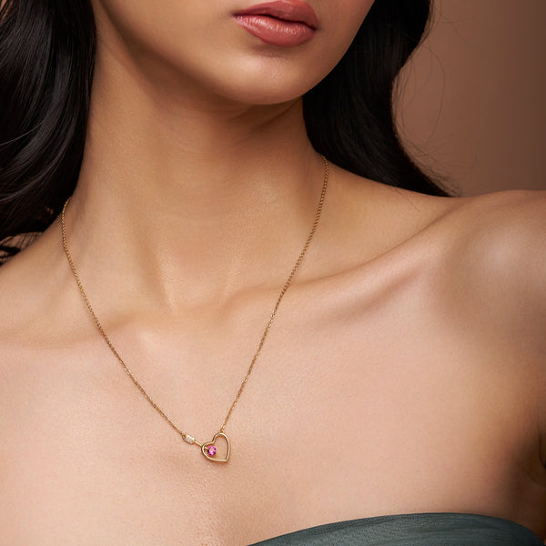 Cupid Arrow Heart Necklace