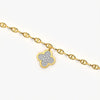 Pave Clover Charm Bracelet