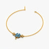 Blue Crystal Clover Bracelet